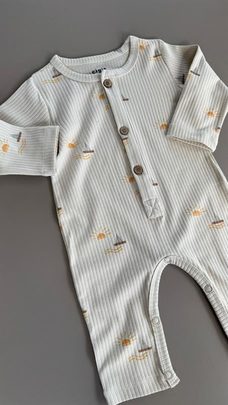 Baskılı Tulum 0-3 Yaş YELKEN DESEN