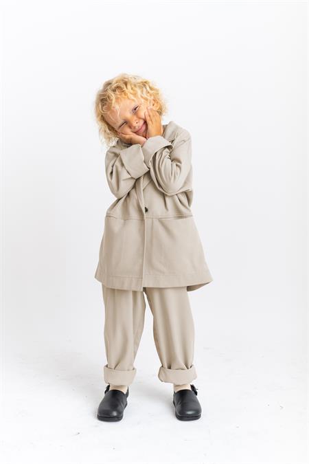 Ceketli Tencel Takım 2-7 Yaş Bej