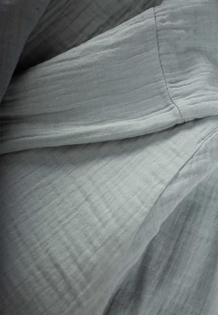 Çift Kat Müslin Çocuk Bornoz 2-9 Yaş MİNT YEŞİLİ