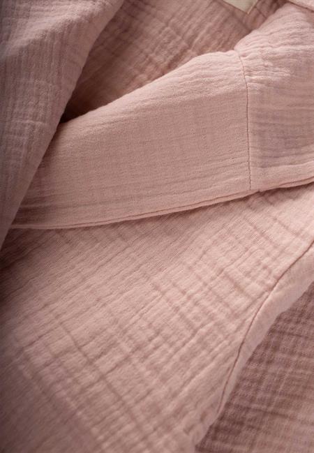 Çift Kat Müslin Çocuk Bornoz 2-9 Yaş PUDRA PEMBE