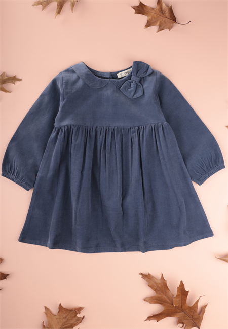 Kadife Elbise 1-8 Yaş LACİVERT