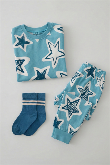 Pijama Takım 1-7 Yaş Turkuaz