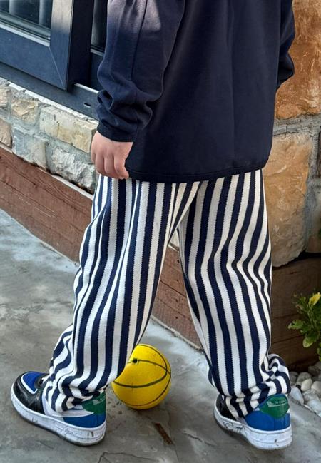 Çizgili Eşofman 3-12 Yaş Lacivert