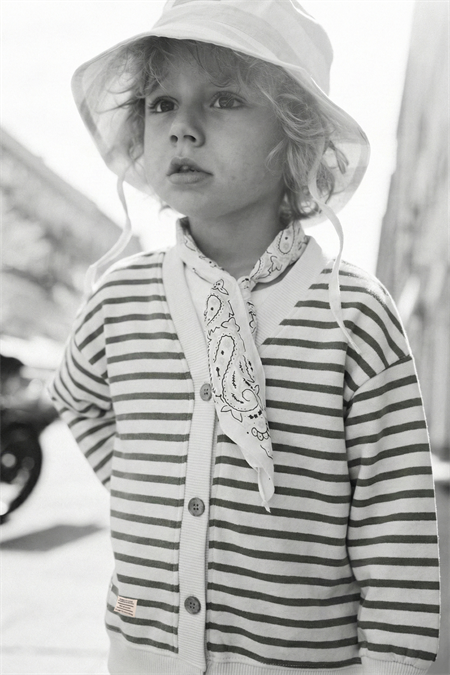 Çizgili Hırka 2-10 Yaş Olive