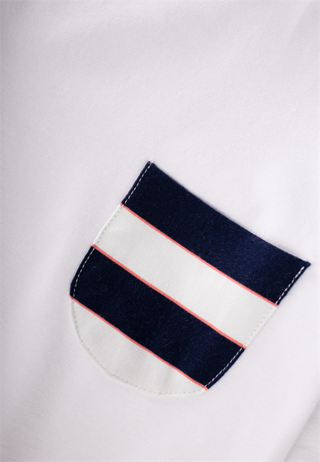 Çizgili Pijama Takım 2-8 Yaş Kırık Beyaz