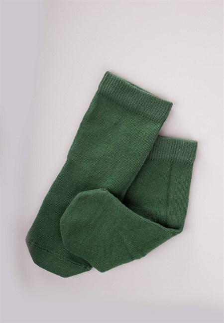 Çocuk Çorabı 2-9 Yaş Haki Yeşil