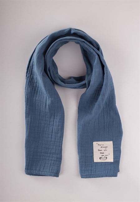 Çocuk Fular 25X140 Cm İndigo Mavi
