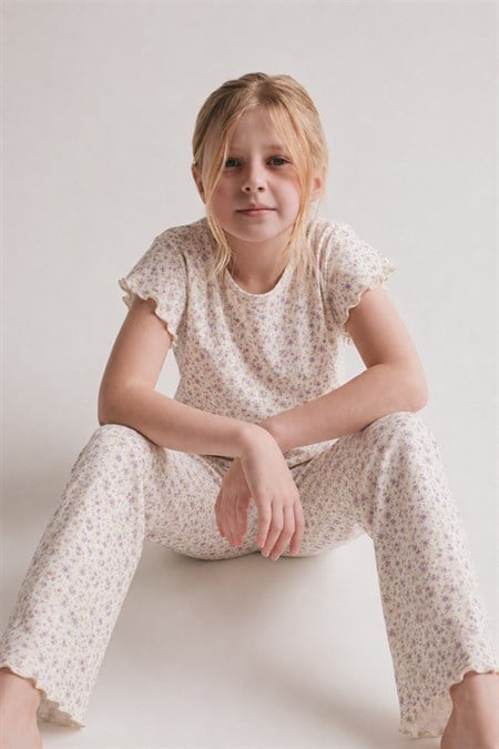 Desenli Pijama Takımı 1-8 Yaş Çıtır Çiçek Desen