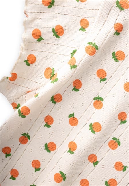 Desenli Pijama Takımı 1-8 Yaş Portakal Desen