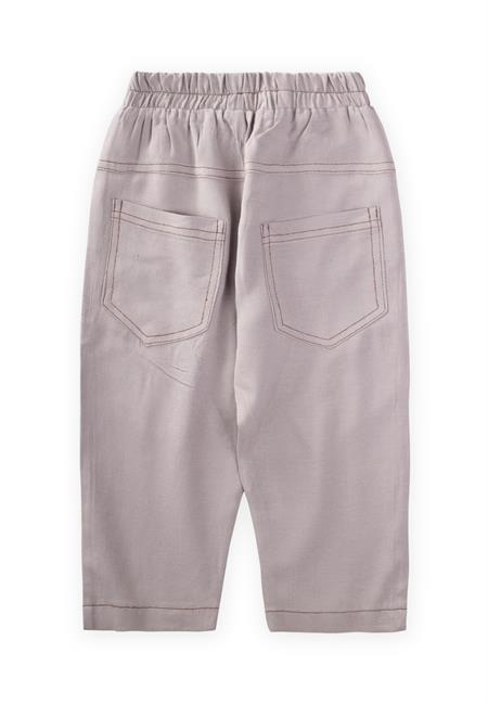 Dizi Kapaklı Keten Pantolon 2-7 Yaş A gri