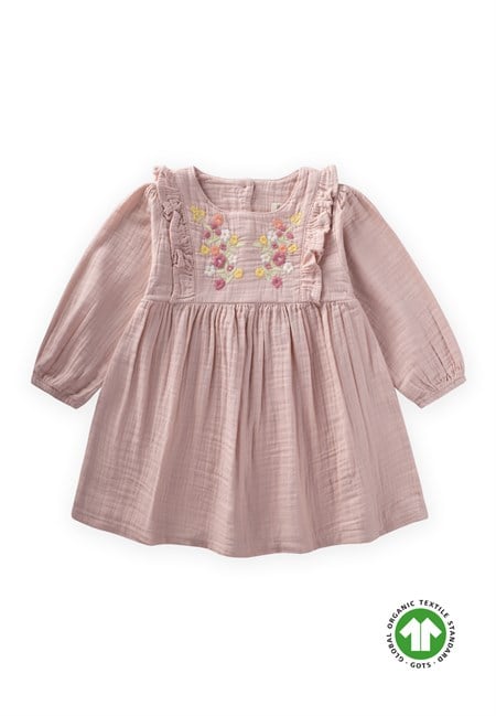 Elbise 1-10 Yaş PUDRA PEMBE
