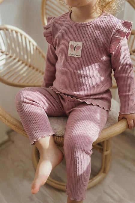 Etiket Detaylı Mevsimlik Kız Takım 1-10 Yaş Leylak