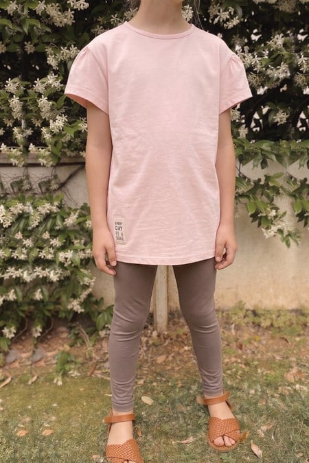 Etiketli Tunik 4-12 Yaş PUDRA PEMBE