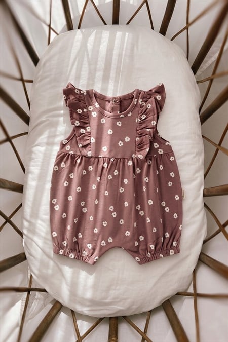 Fırfırlı Şort Tulum 0-3 Yaş Bakır