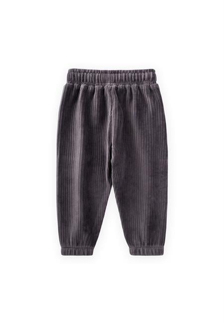 Fitilli Kadife Jogger Pantolon 1-10 Yaş Füme