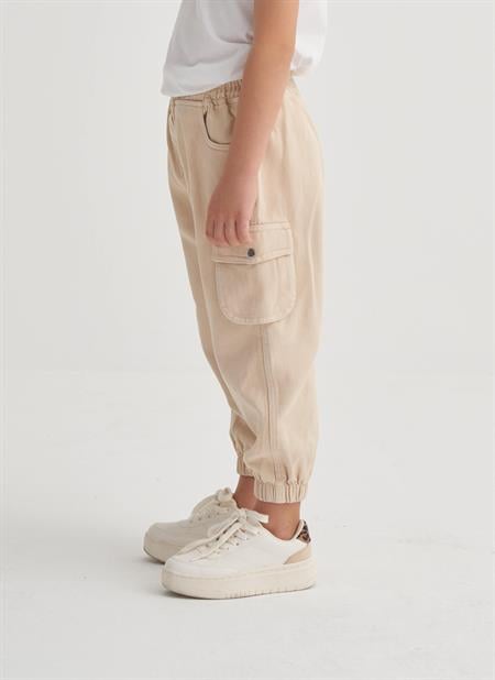 Gabardin Kargo Pantolon 2-7 Yaş BEJ