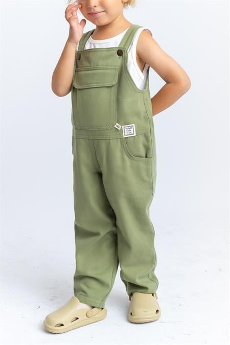 Gabardin Salopet 2-7 Yaş OLİVE