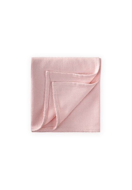 Hasır Desen Bebek Pamuk Battaniye (Yıkanmıştır) 93X100 cm +/- 3 cm Pudra Pembe