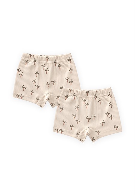 İkili Erkek Boxer Beli Reçme 2-9 Yaş PALMİYE DESEN