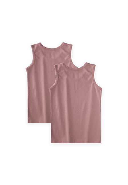 İkili Geniş Askılı Atlet 2-11 Yaş BAKIR