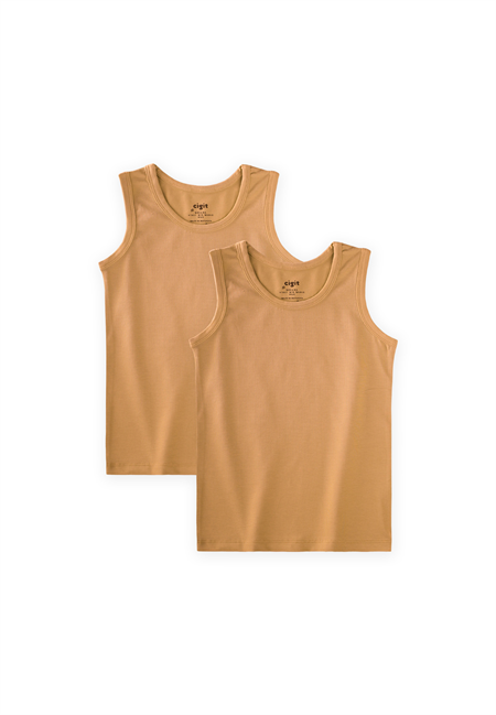 İkili Geniş Askılı Atlet 2-11 Yaş Camel