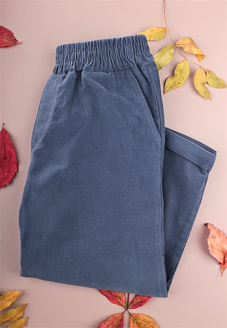 Kadife Pantolon 4-12 Yaş Lacivert