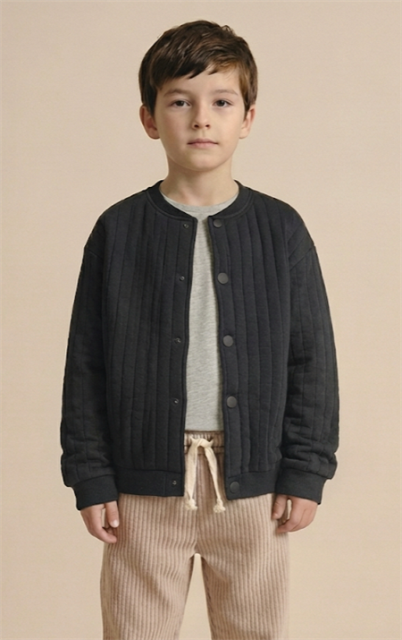 Kapitone Ceket 1-10 Yaş Antrasit