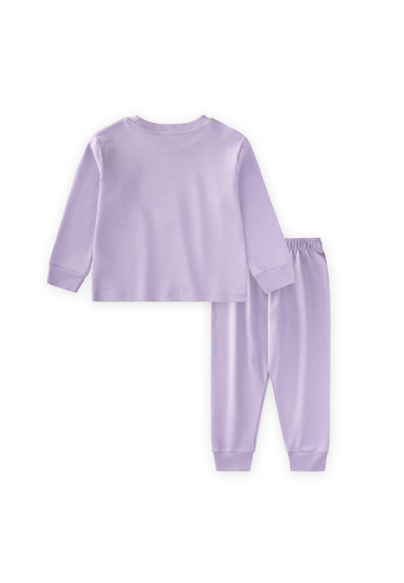 Kedi Baskılı Pijama Takım 2-8 Yaş LİLA
