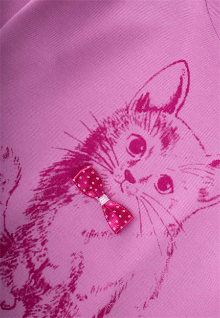 Kedi Baskılı Pijama Takım 2-8 Yaş PEMBE