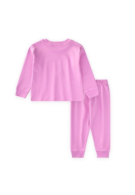 Kedi Baskılı Pijama Takım 2-8 Yaş PEMBE