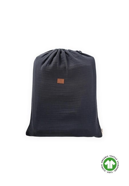 Keseli Müslin Nevresim Takımı 100X135 cm +/ - 3cm Çarşaf 120X150 Yastık 35X45 cm FÜME