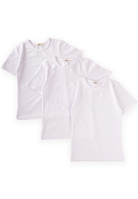 Kısa Kollu Üçlü Erkek Atlet 2-9 Yaş BEYAZ