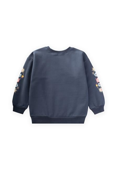 Kol Nakışlı Sweatshirt 2-10 Yaş Lacivert