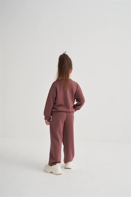 Komple Taşlı Modal Takım 2-7 Yaş Gül Kurusu