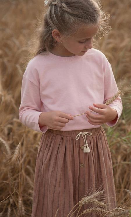 Mevsimlik Basic T-Shırt 2-10 Yaş PUDRA PEMBE