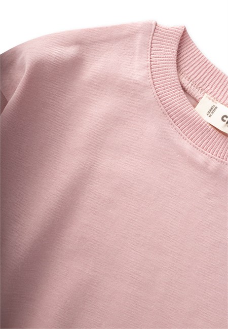 Mevsimlik Basic T-Shırt 2-10 Yaş Pudra Pembe