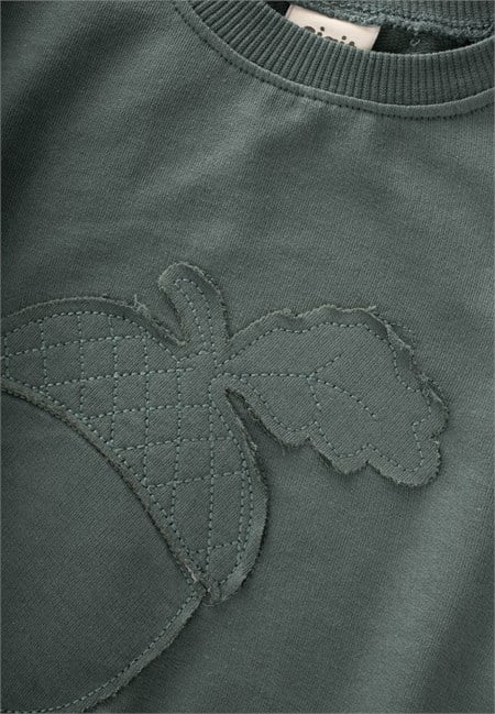 İnce Mevsimlik Sweatshirt 1-7 Yaş Haki Yeşil