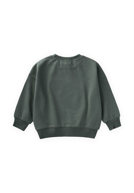 İnce Mevsimlik Sweatshirt 1-7 Yaş Haki Yeşil
