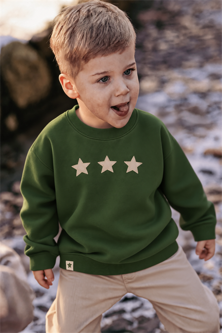 Mevsimlik Sweatshirt 1-7 Yaş YAĞ YEŞİLİ
