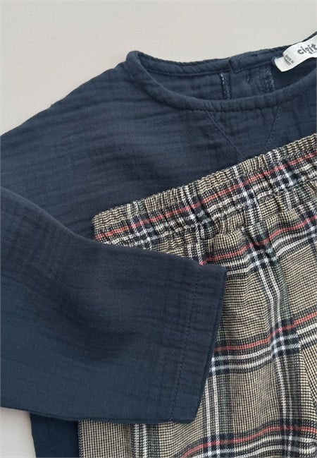 Müslin Sweatshirt Takım 2-8 Yaş ANTRASİT