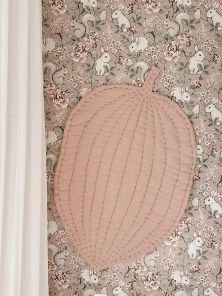 Müslin Yaprak Bebek Oyun Minderi (Yıkanmıştır) Pembe