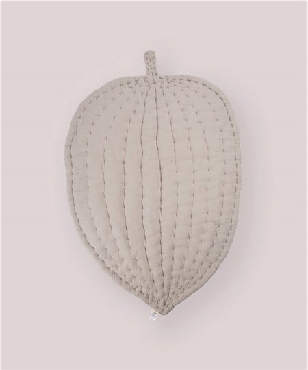 Müslin Yaprak Bebek Oyun Minderi 105X80 (Yıkanmıştır) Vizon