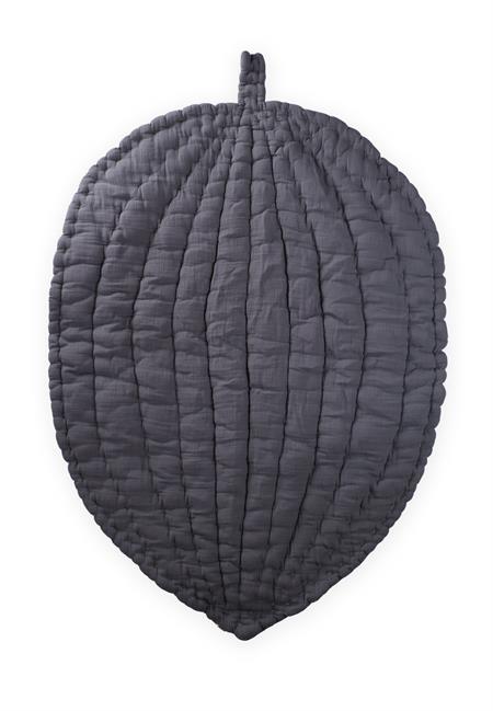 Müslin Yaprak Bebek Oyun Minderi (Yıkanmıştır) Antrasit