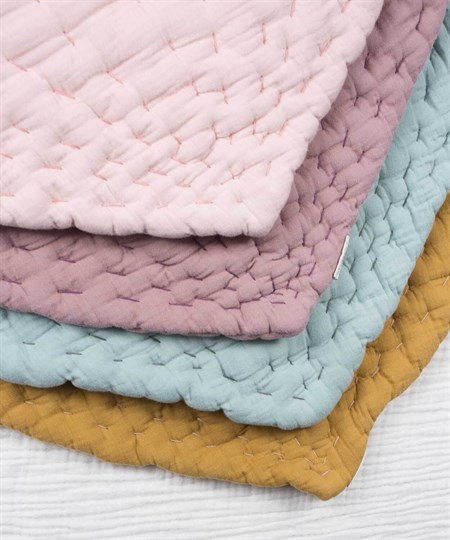 Müslin Yaprak Bebek Oyun Minderi  105X80 (Yıkanmıştır) Mınt Df