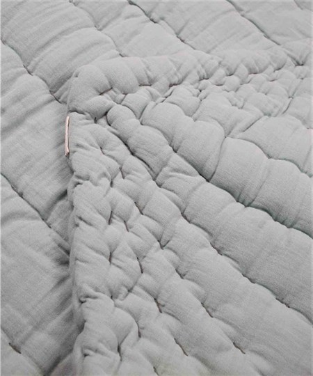 Müslin Yaprak Bebek Oyun Minderi  105X80 (Yıkanmıştır) Mınt Df