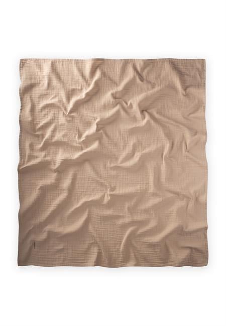 Nakışlı Müslin Battaniye 90X100 Cm Vizon