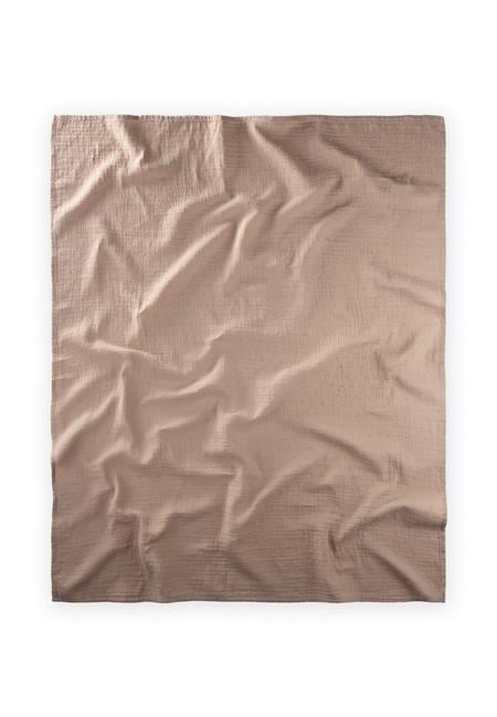 Naturel Puantiyeli Organik Müslin Battaniye 90X100 Cm Vizon