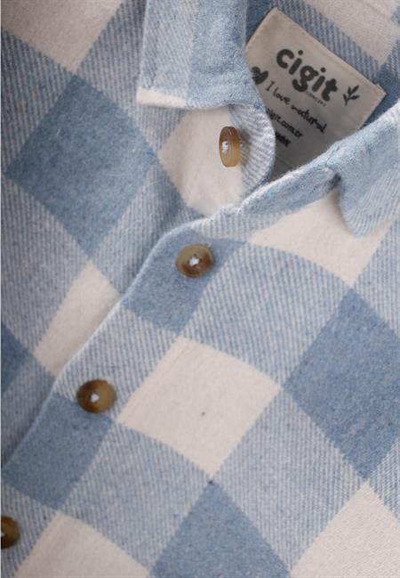 Oduncu Gömleği 1-9 Yaş MAVİ EKOSE