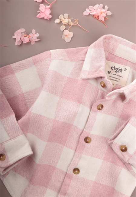 Oduncu Gömleği 1-9 Yaş PEMBE EKOSE