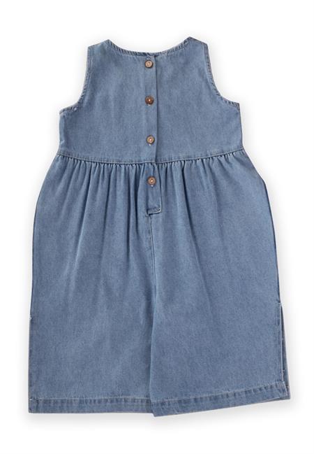 Önü Cepli Kot Tulum 2-7 Yaş Mavi